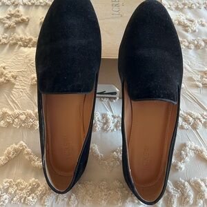J. Crew Black Velvet Loafers